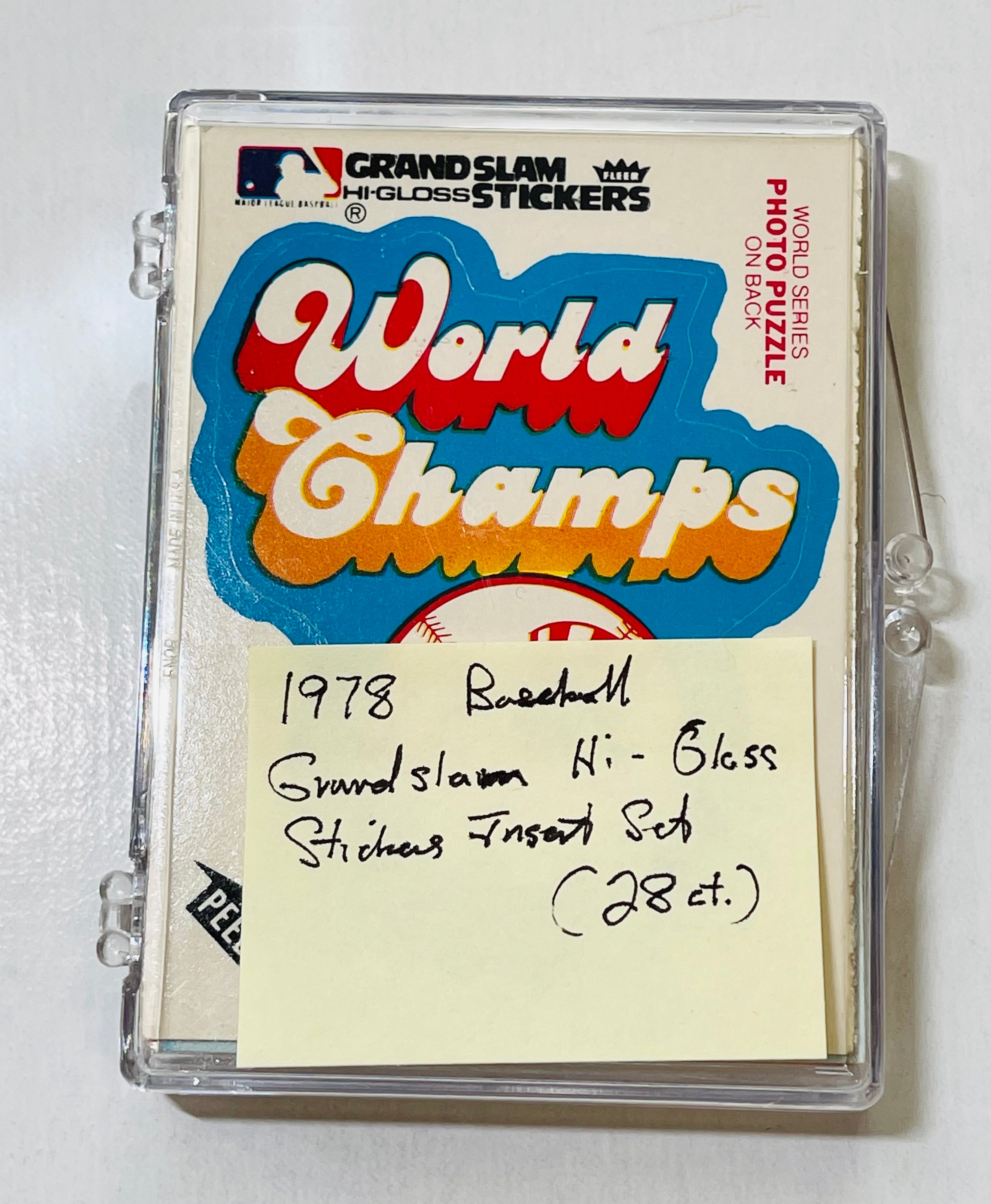 1978 Fleer baseball grand slam Hi-gloss team logos insert stickers set