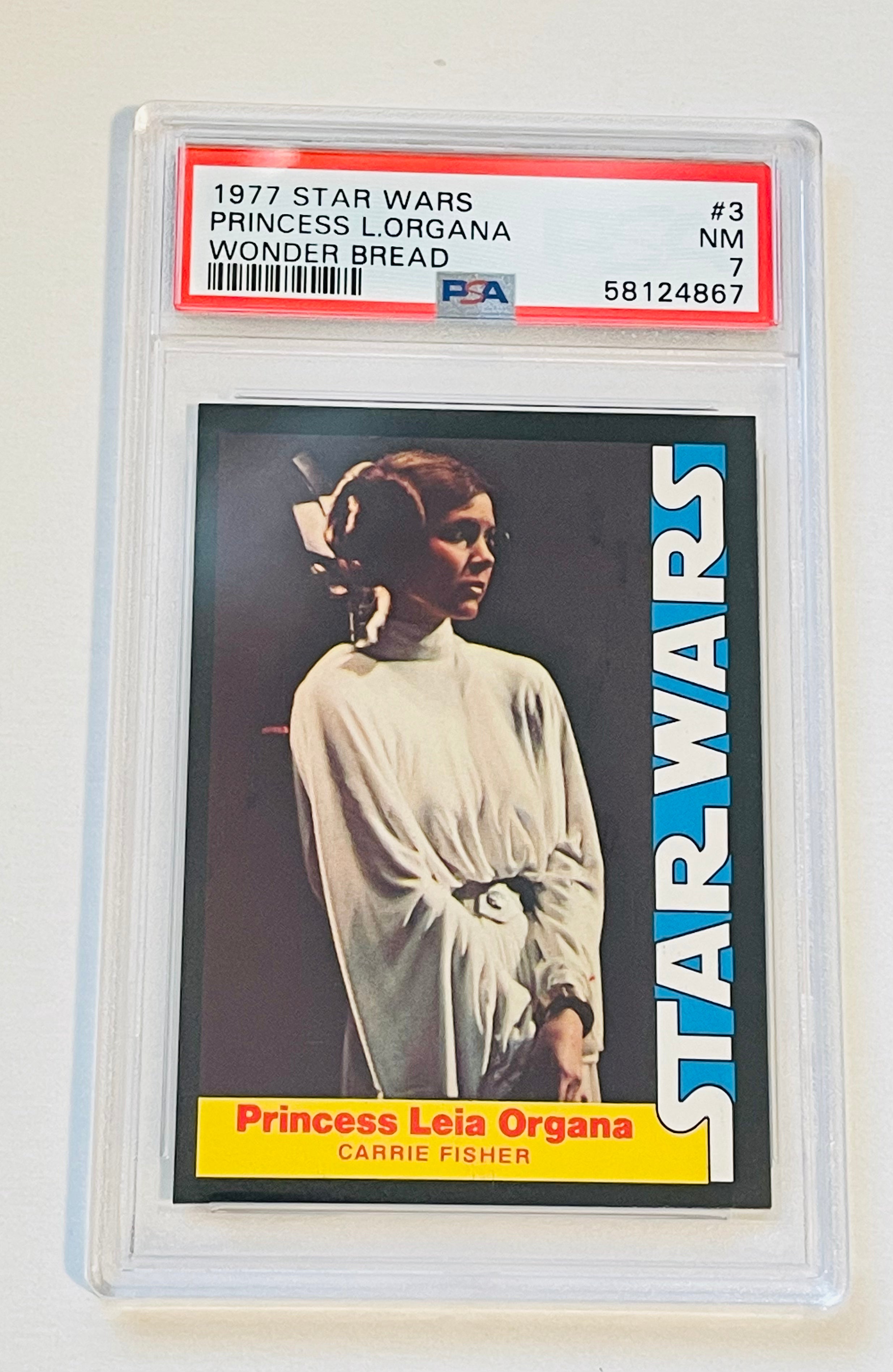 Star Wars Wonder Bread Princess Leia PSA 7 graded card 1977
