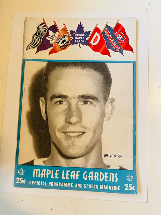 Maple Leaf Gardens original hockey game program Jan.25,1956