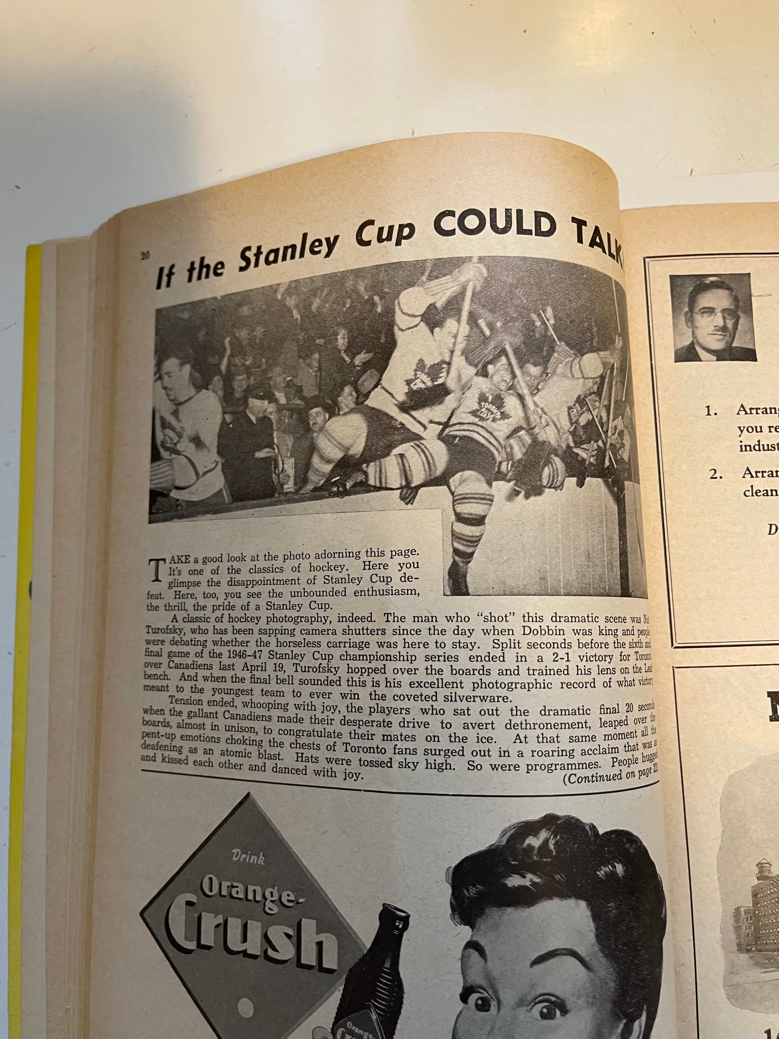 Maple Leaf Gardens rare seniors hockey game program 1948