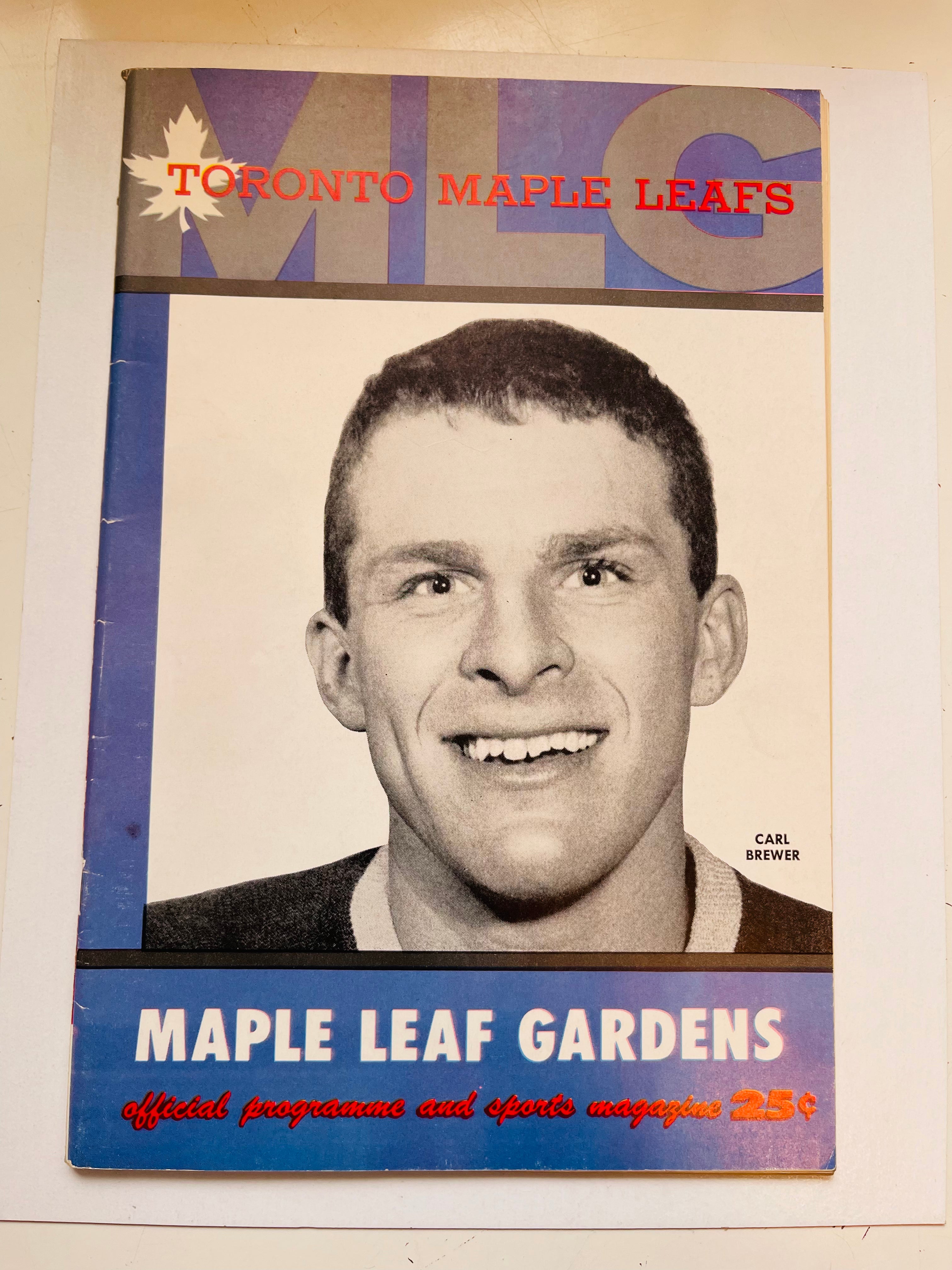Maple Leaf Gardens hockey program Nov.2, 1958