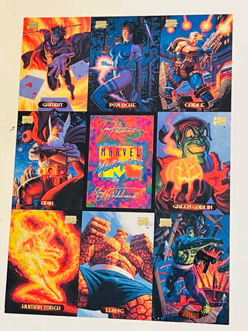Marvel Masterpieces rare National convention issued uncut cards sheet 1994