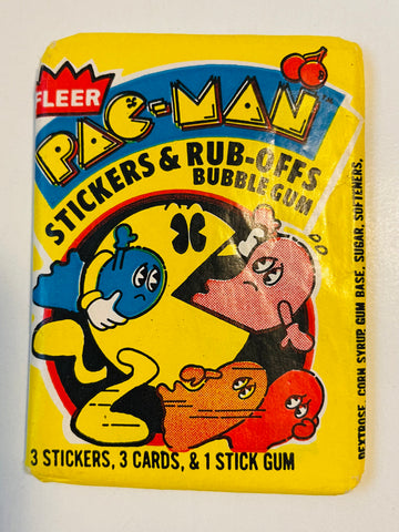 Pac-Man stickers sealed Fleer  pack 1981