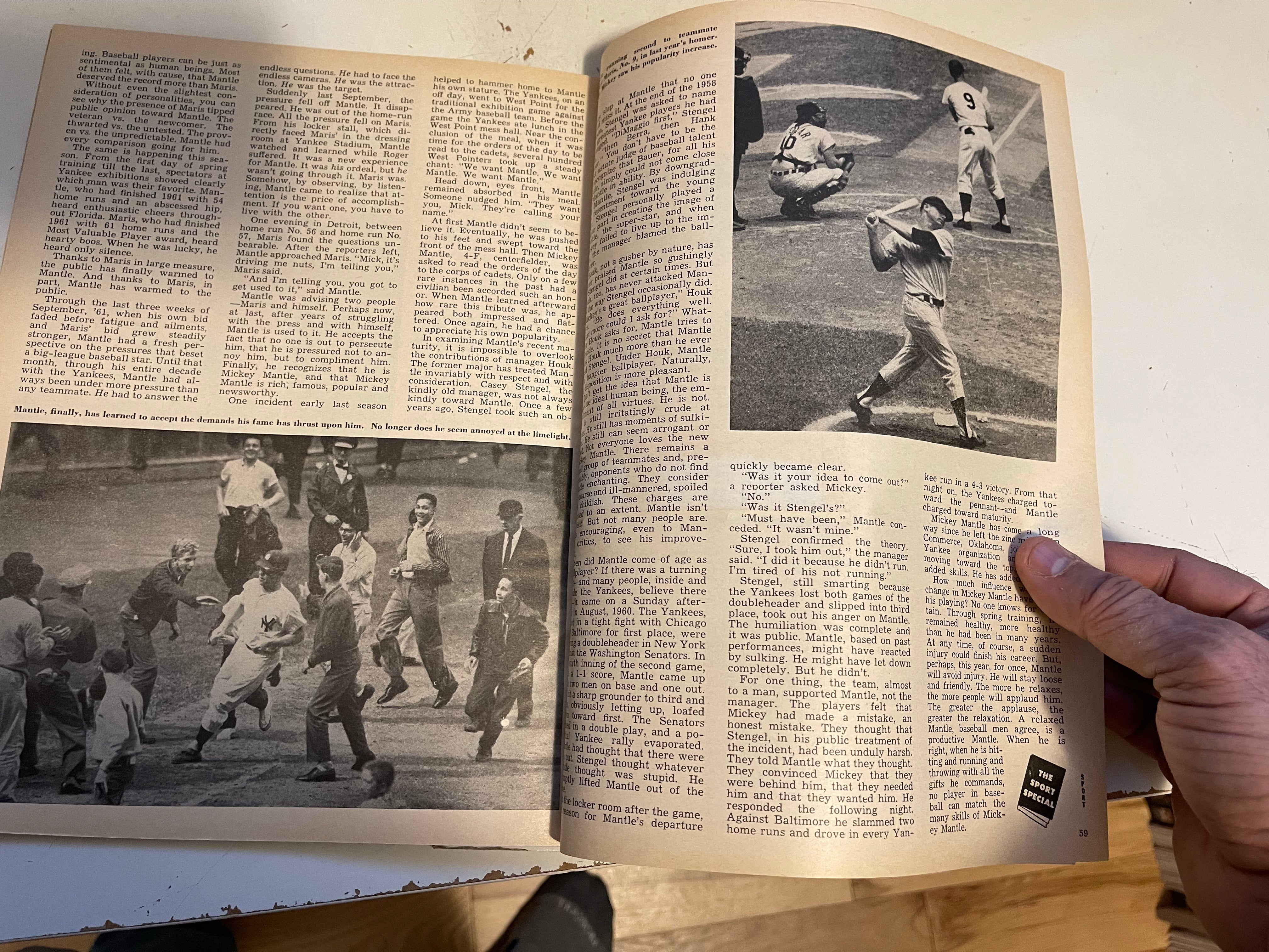 Mickey Mantle baseball Sport high grade full magazine (no Label) 1962