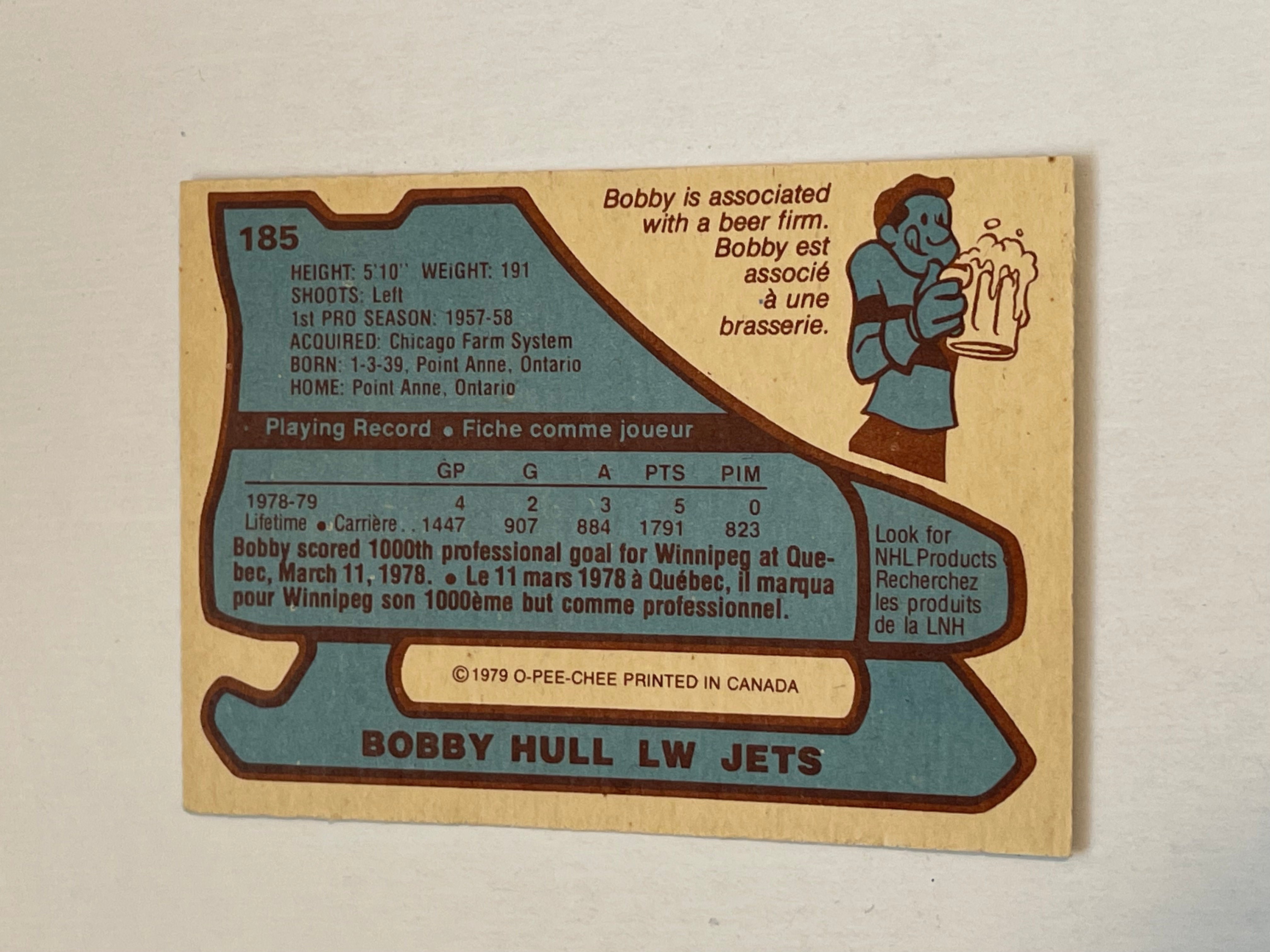 Bobby Hull opc hockey Card 1979