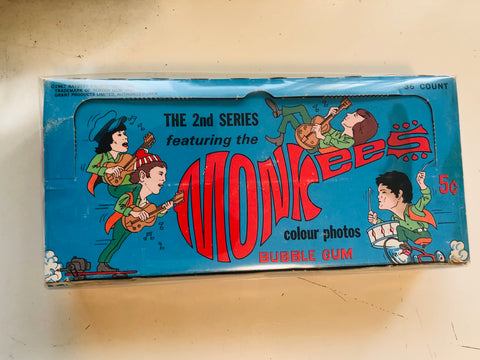 Monkees cards rare empty display box 1967