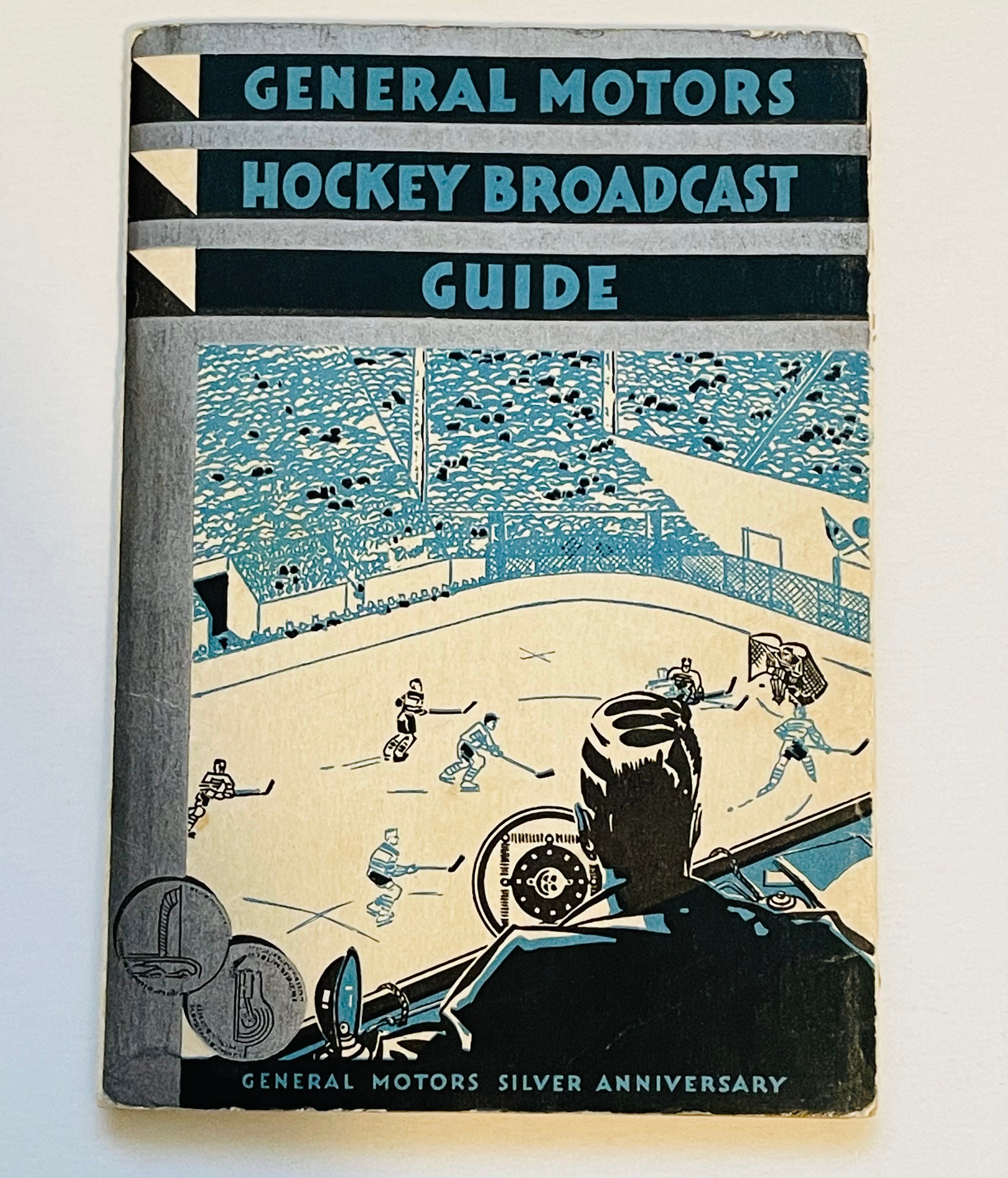 1954 General Motors hockey Broadcast rare guide 1954