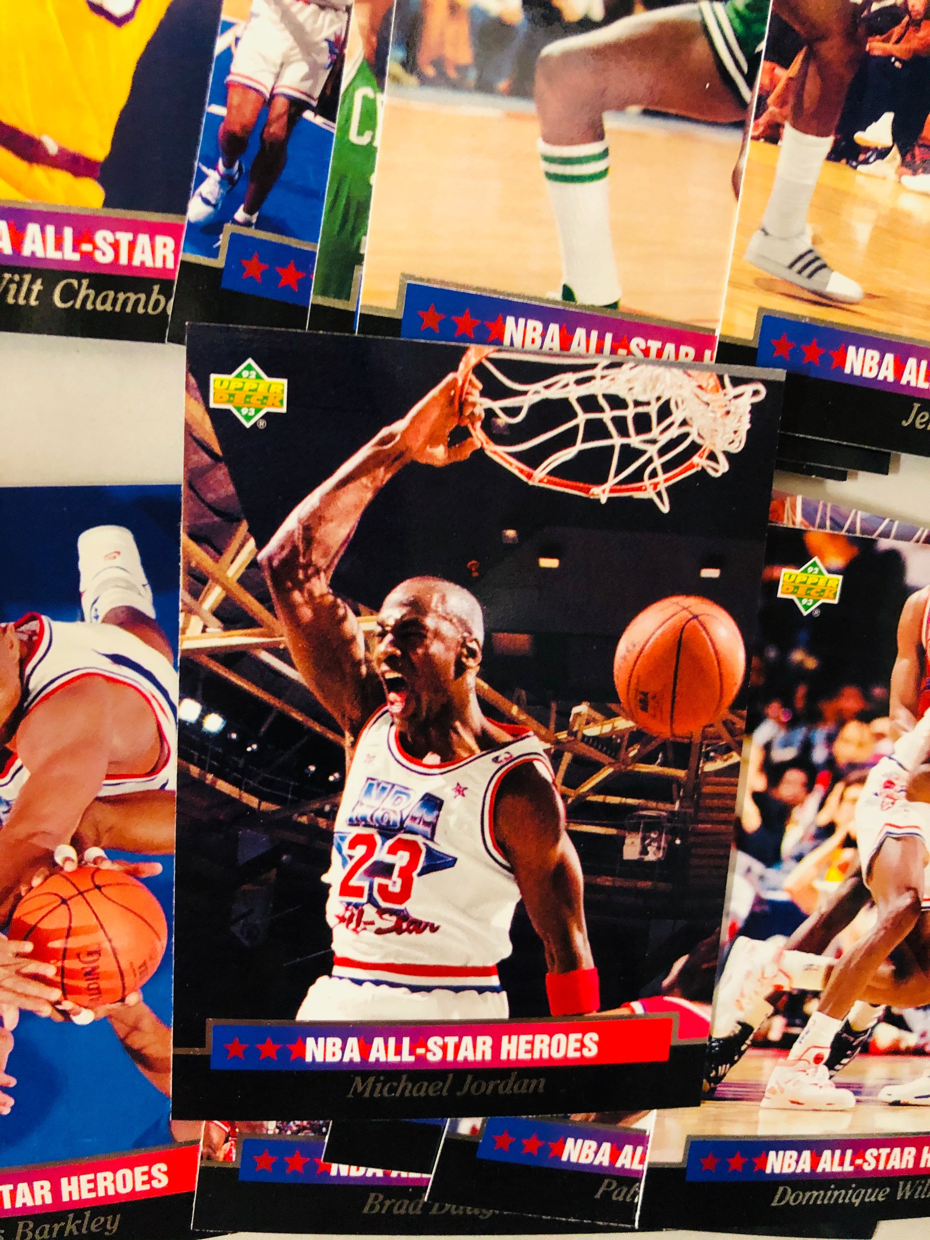 Michael Jordan and superstars NBA all star basketball cards set 1992
