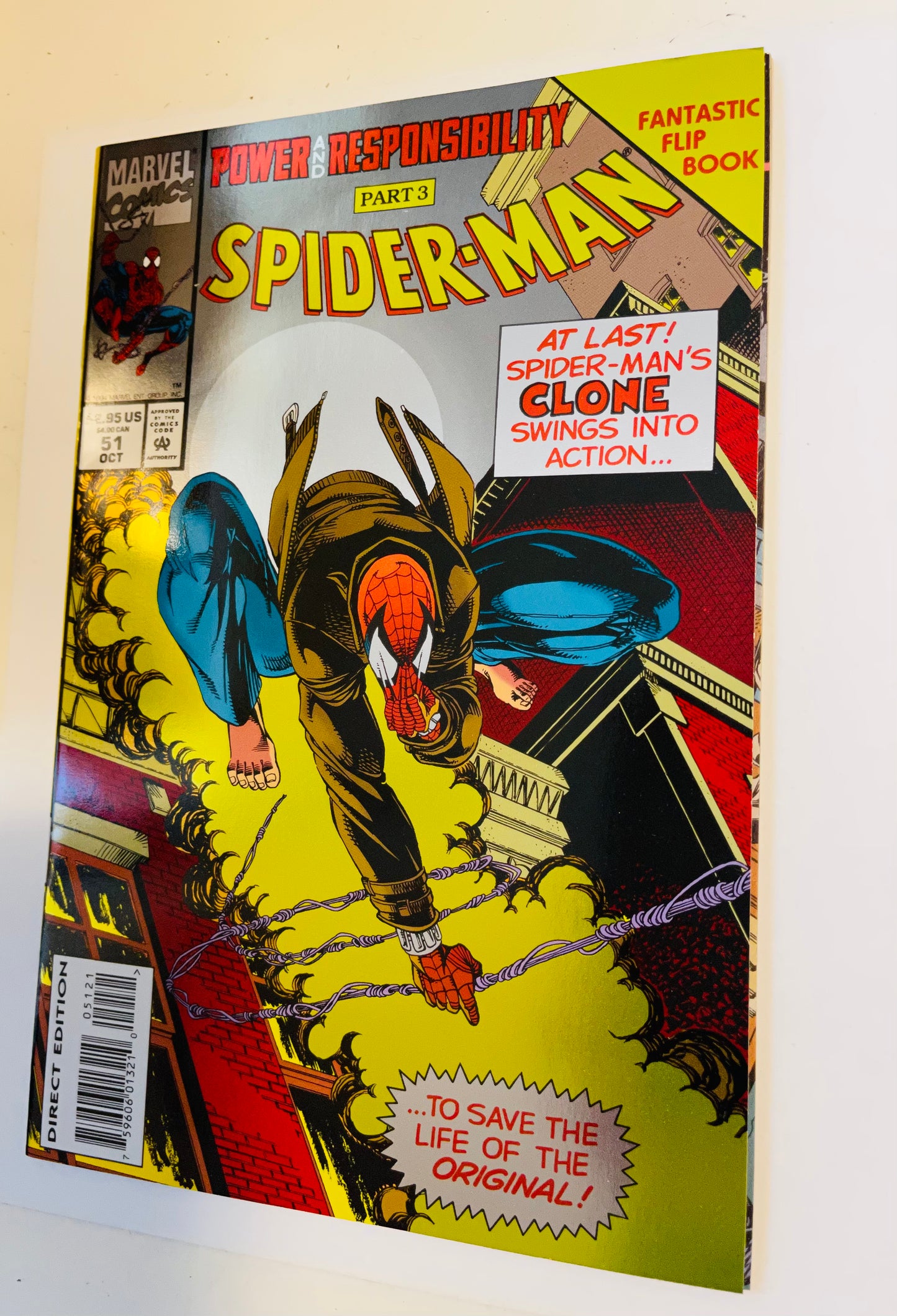 Spider-Man #51 foil flip issue Vf comic book