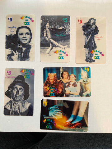 Wizard of Oz vintage phonecards set 1990