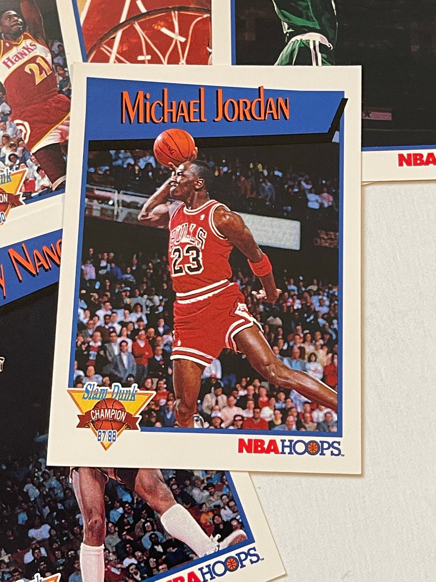 1991 Hoops basketball Slammin insert cards set