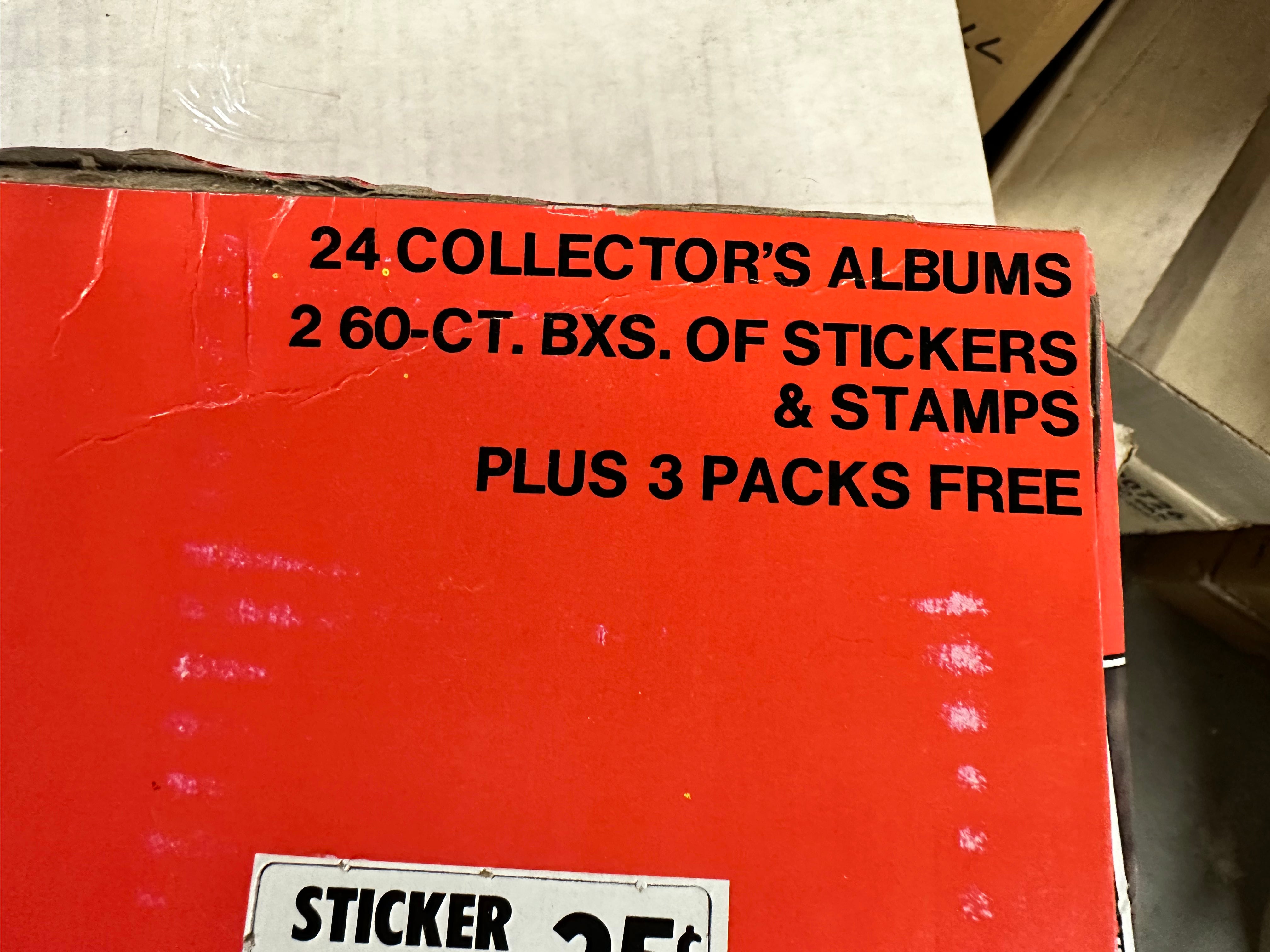 1982 Fleer baseball stickers 2 boxes 24 albums and bonus packs collectors box