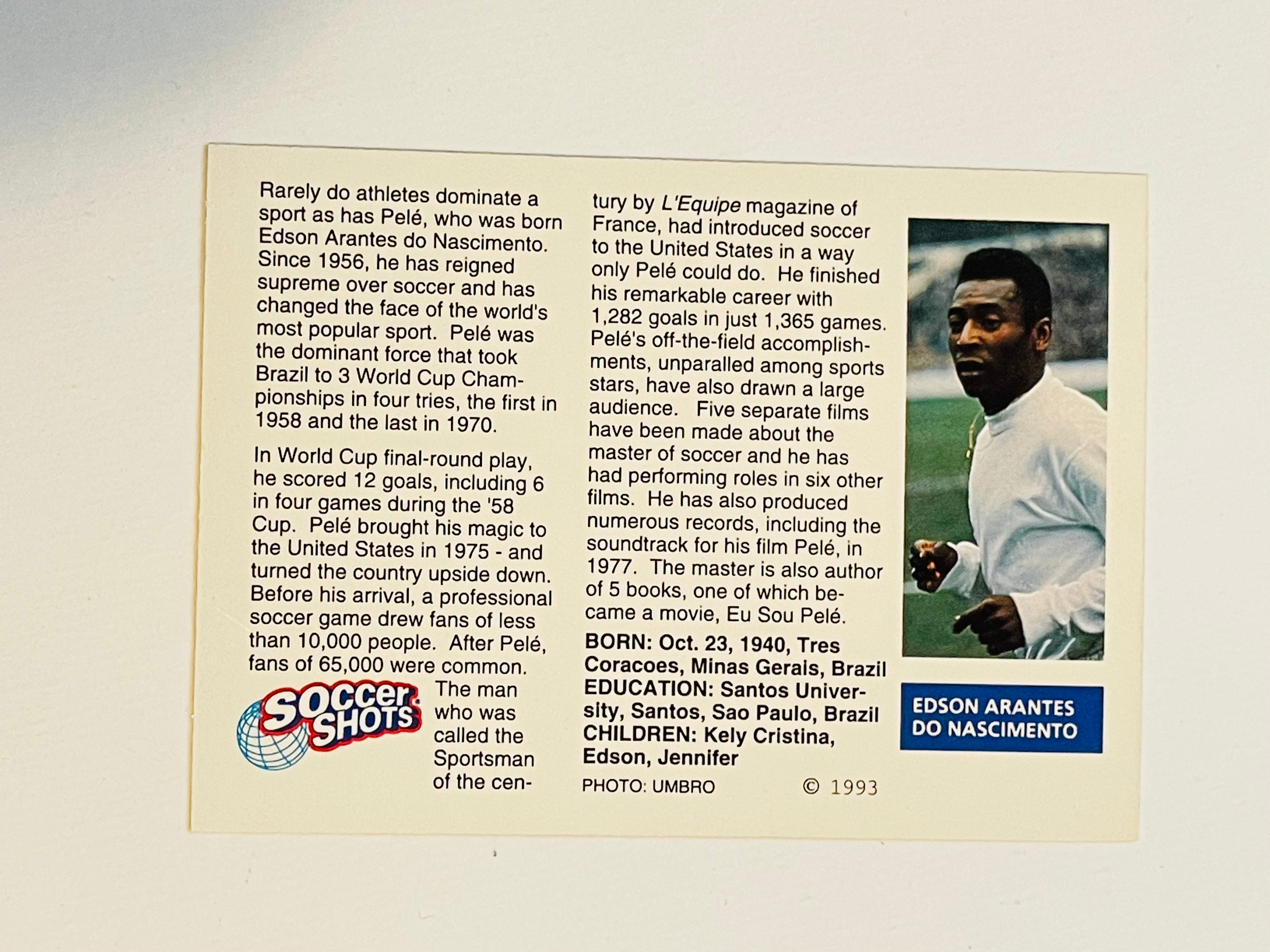 Pele Soccer Shots rare promo card 1991