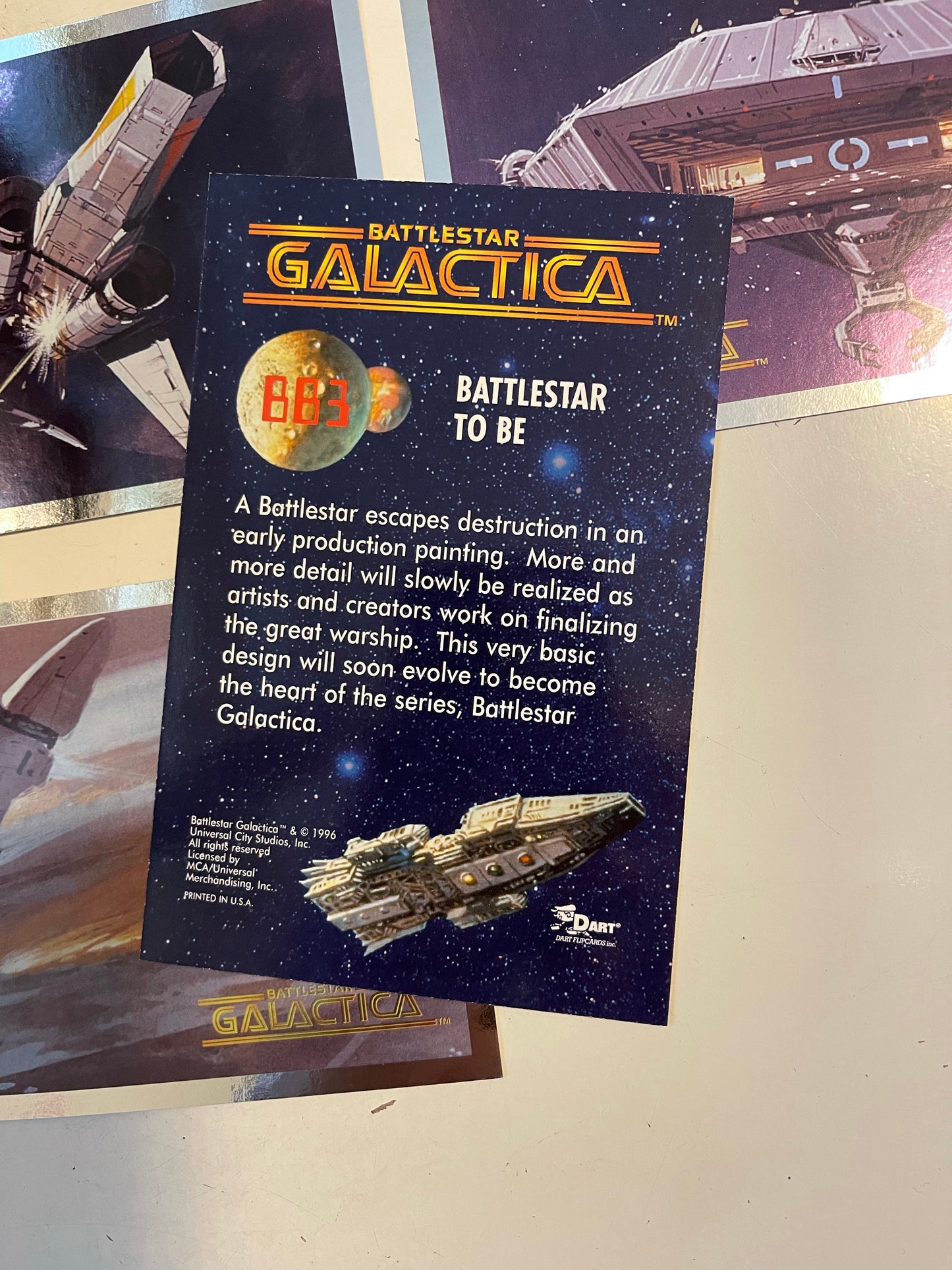 Battlestar Galactica rare 4 foil cards insert set 1997