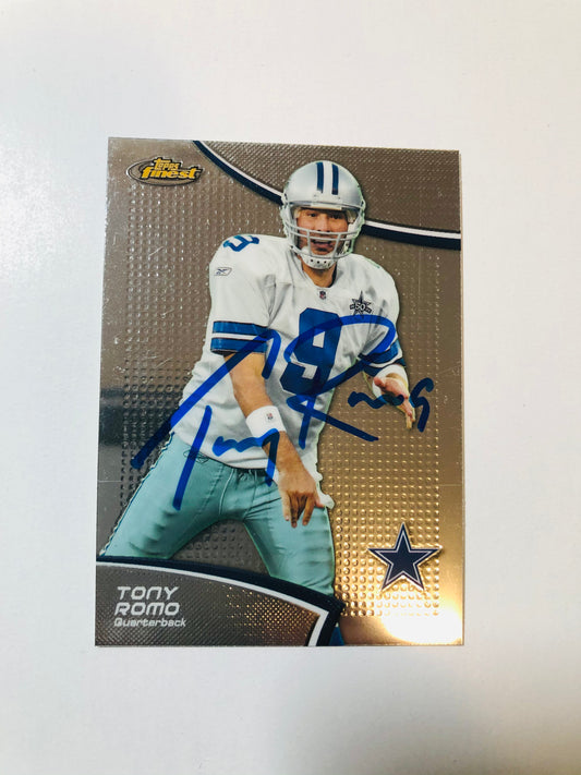 Tony Romo rare autograph football card with COA