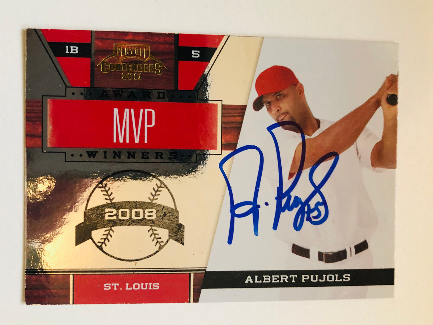 Albert Pujols rare autograph baseball card with COA