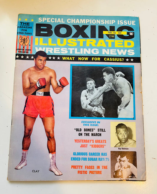 Boxing Illustrated with Muhammad Ali and more magazine Feb.1966