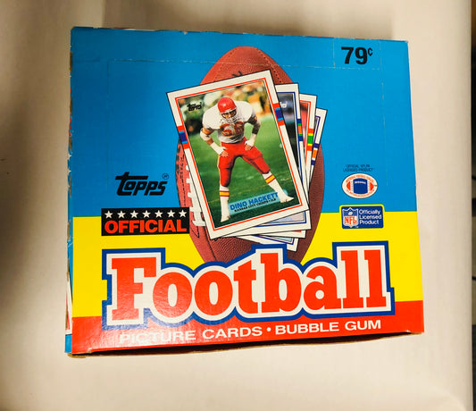 1989 Topps football card Cello jumbo wrapped 24 packs box