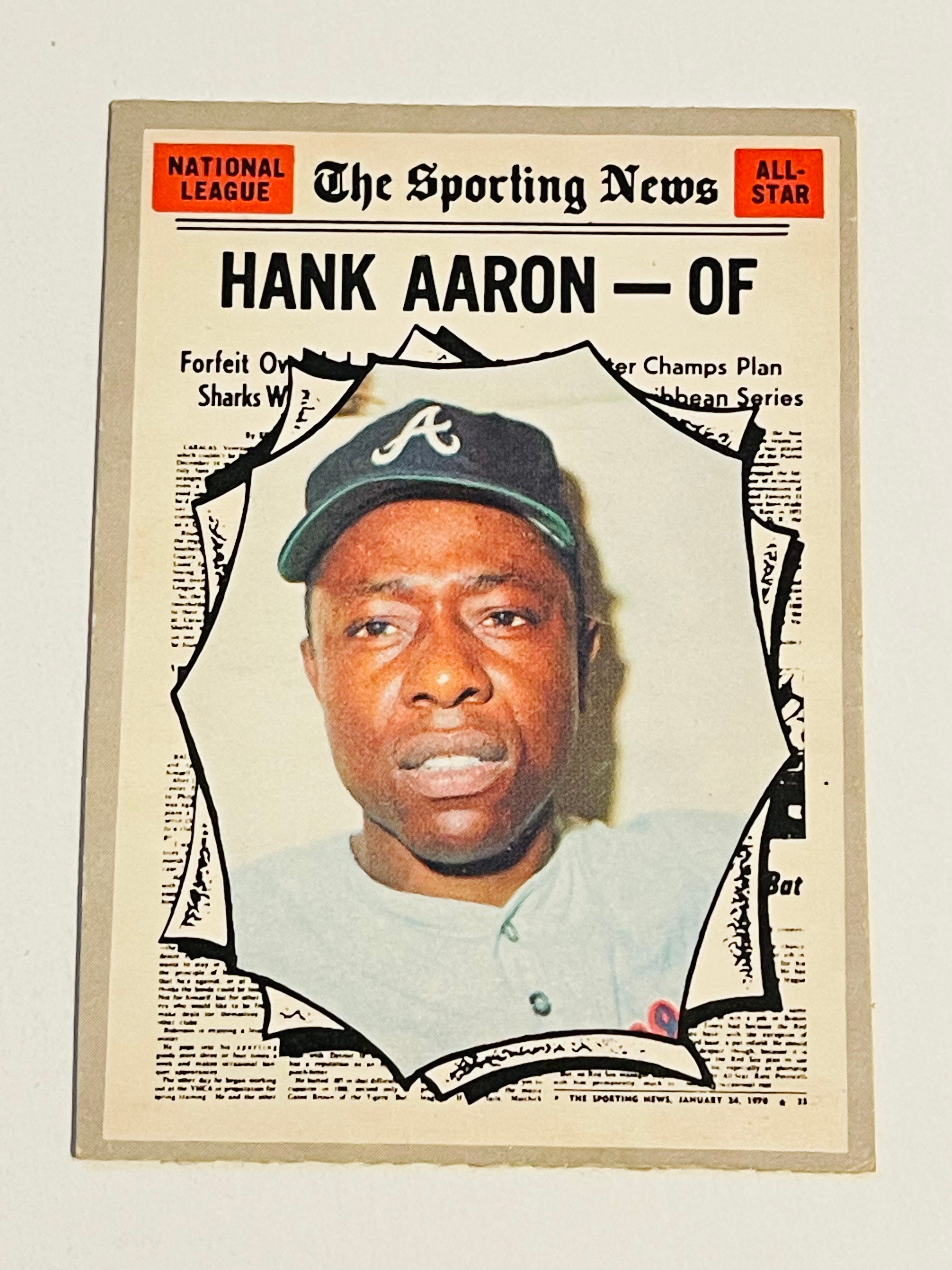 Hank Aaron Opc rare high grade baseball card 1970