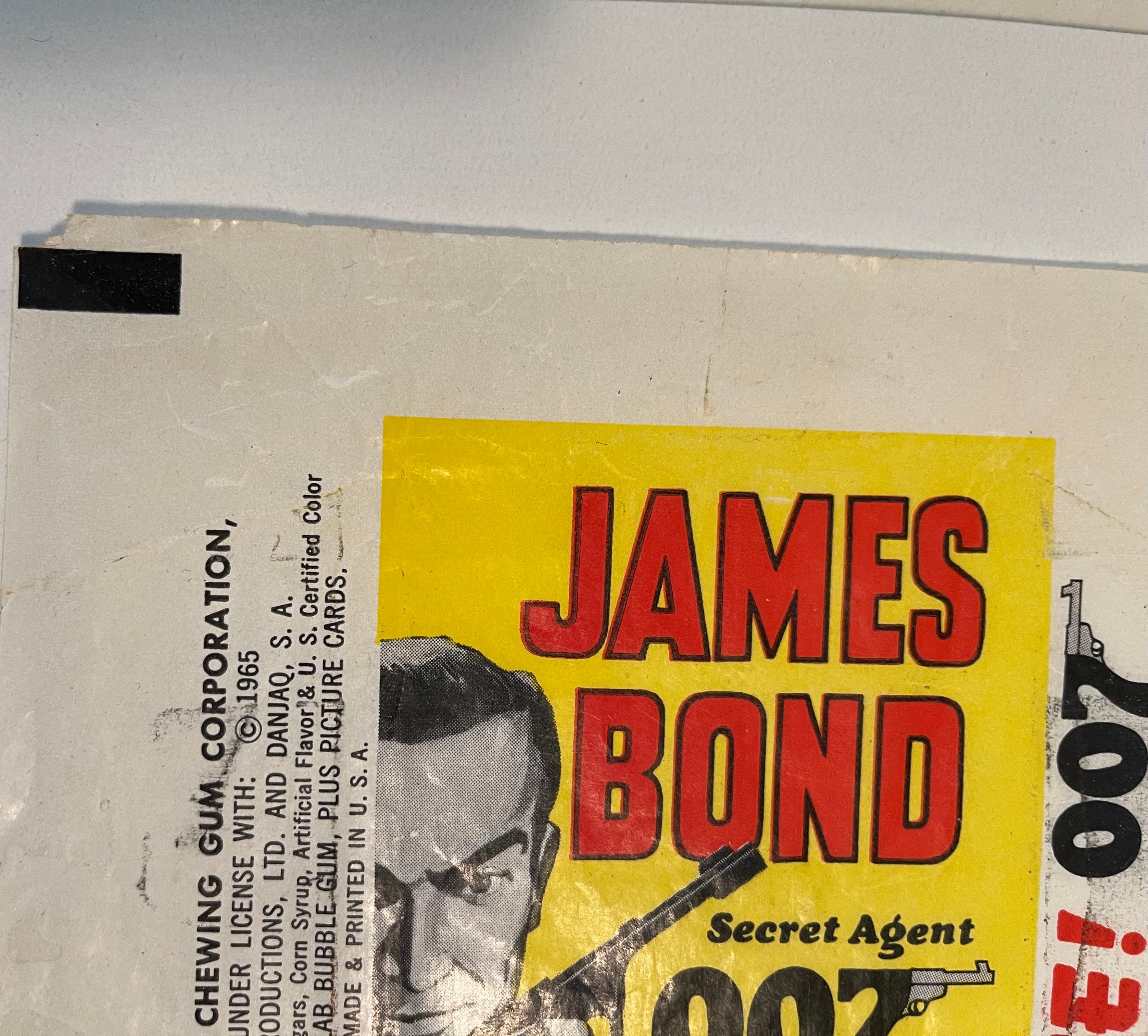 James Bond rare card wrapper from 1965