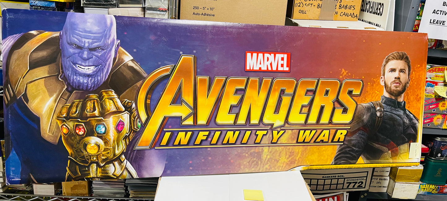 Marvel Avengers Infinity War movie special large 17x47 display cardboard poster