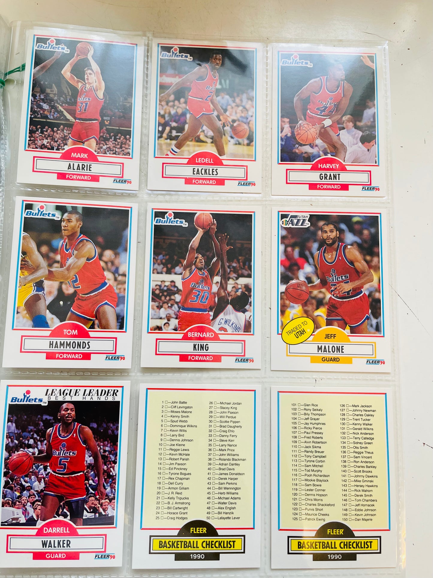 1990 Fleer basketball cards high grade condition set