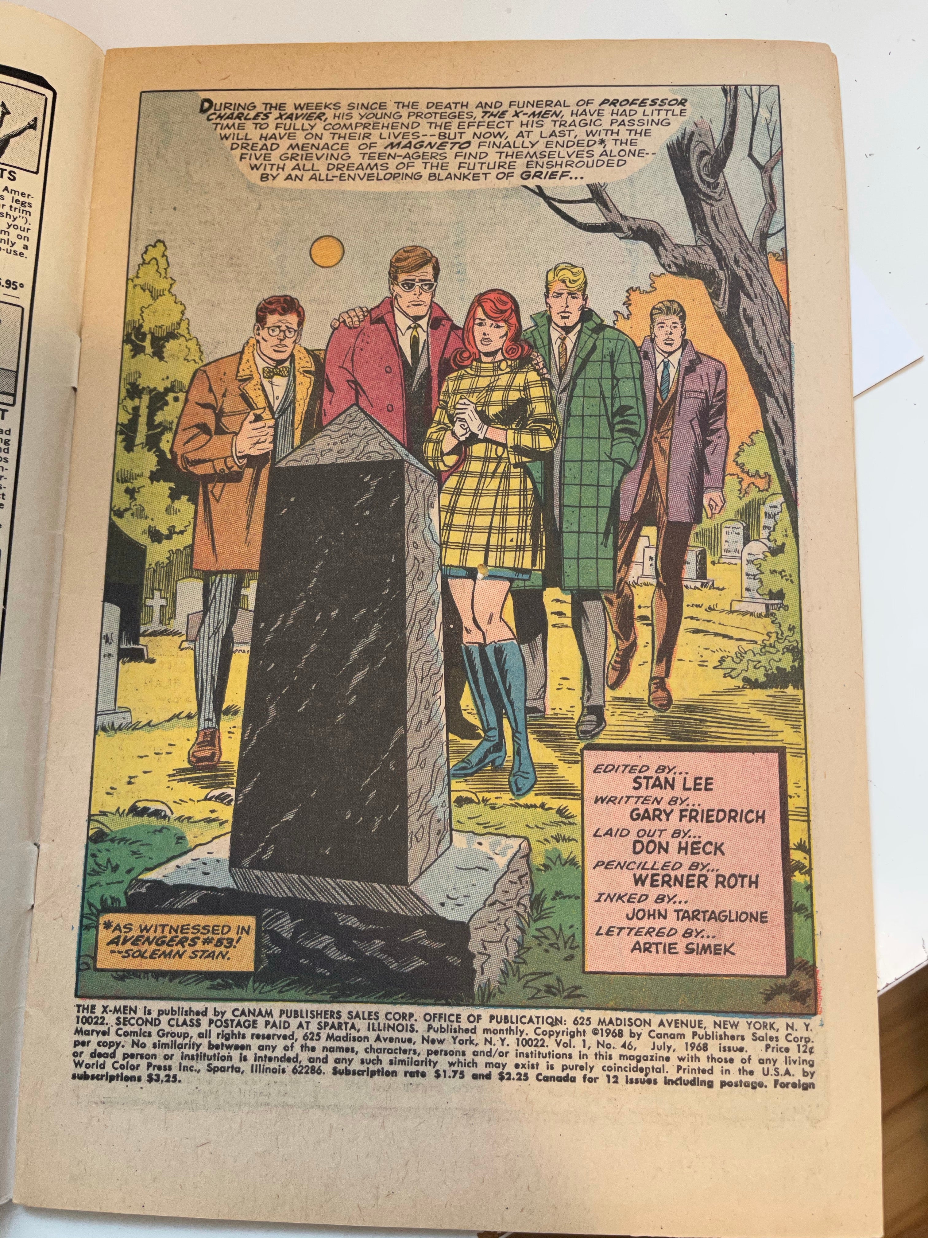 X-Men #46 vintage vg condition comic book 1968