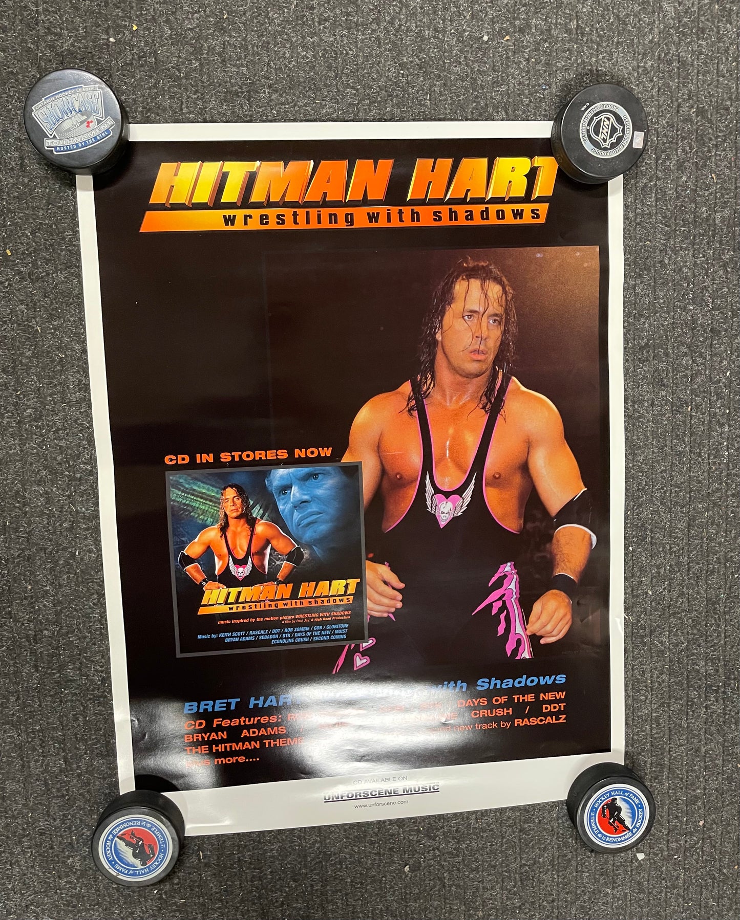 Brett Hart rare Wrestling movie poster 1990s