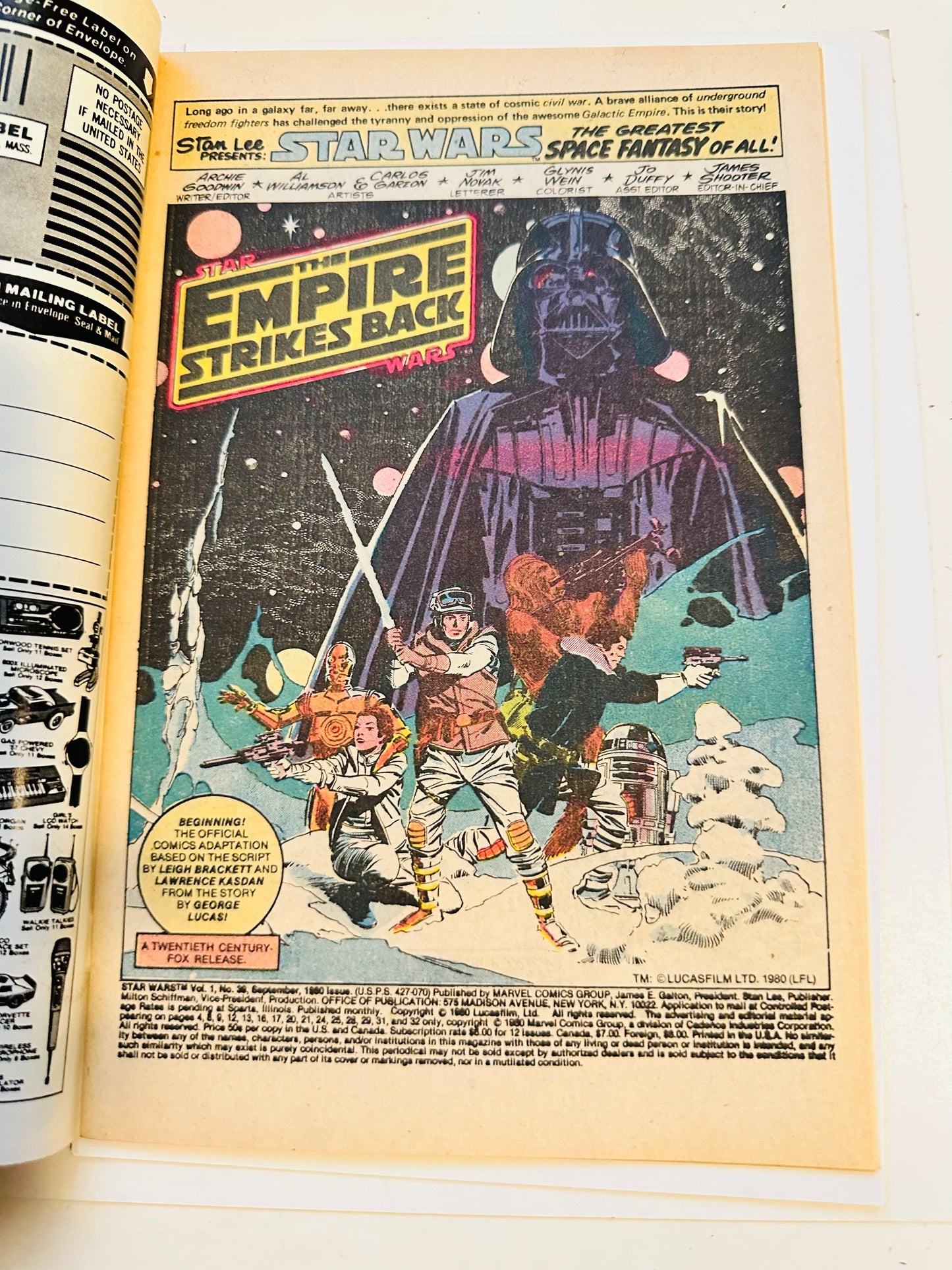 Star Wars #39 rare high grade condition vintage key comic book 1980