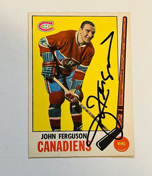 John Ferguson autograph hockey card with COA