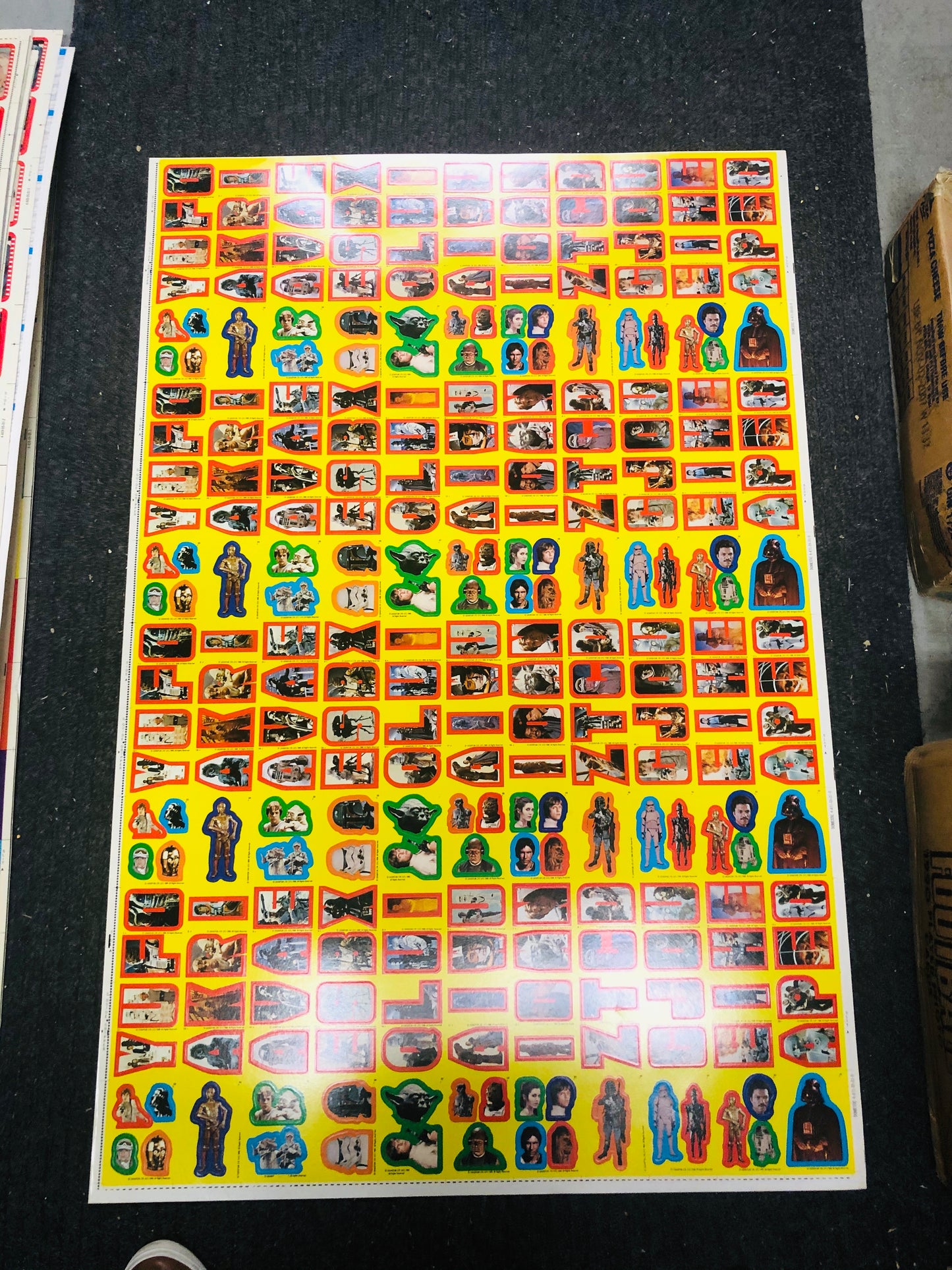 Star Wars Empire Strikes Back rare series 1 stickers uncut sheet