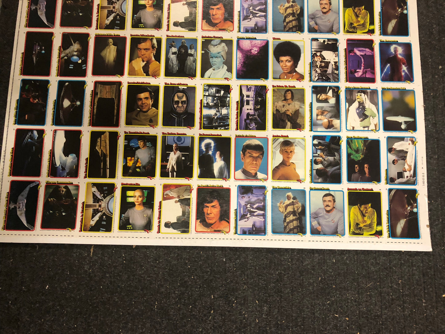 1979 Topps Star Trek movie cards rare uncut sheet