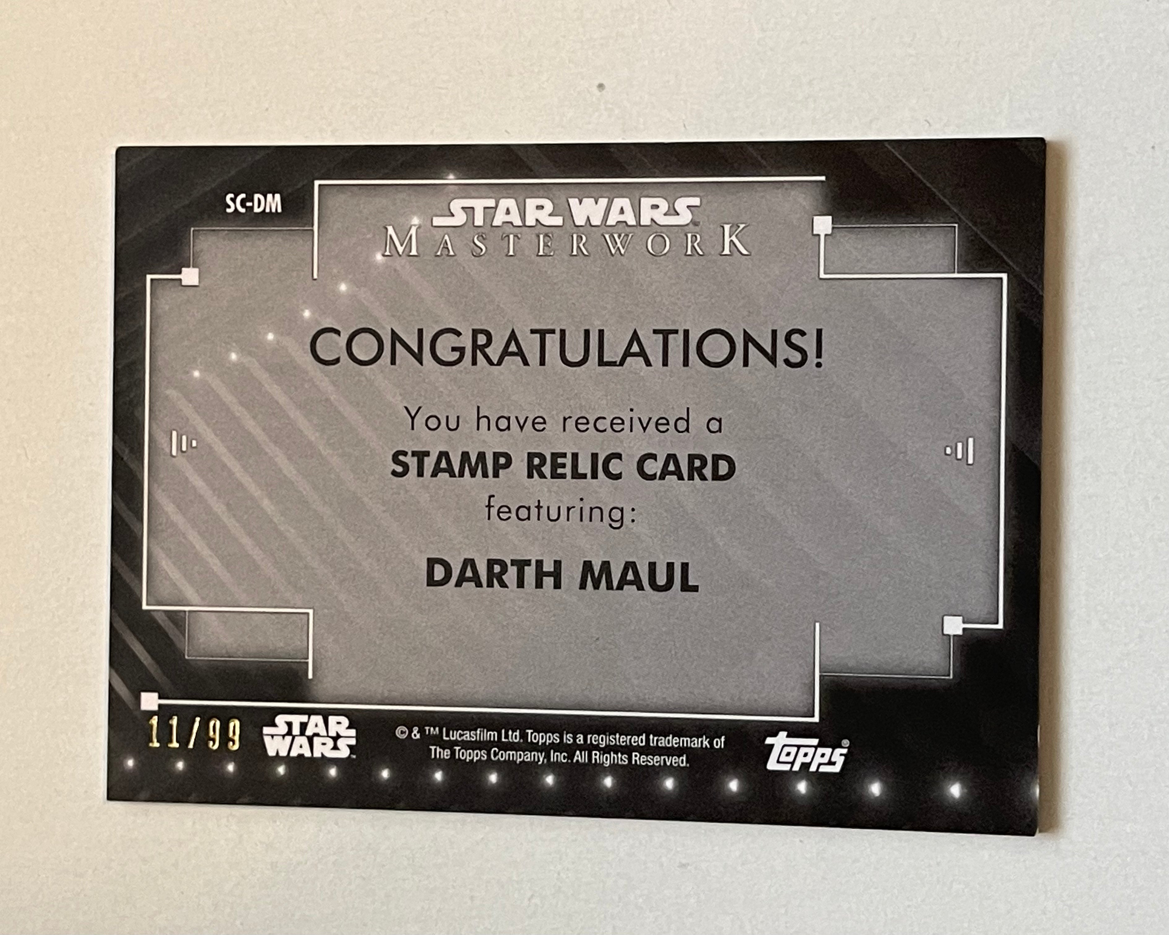 Star Wars Darth Maul rare stamp insert card!