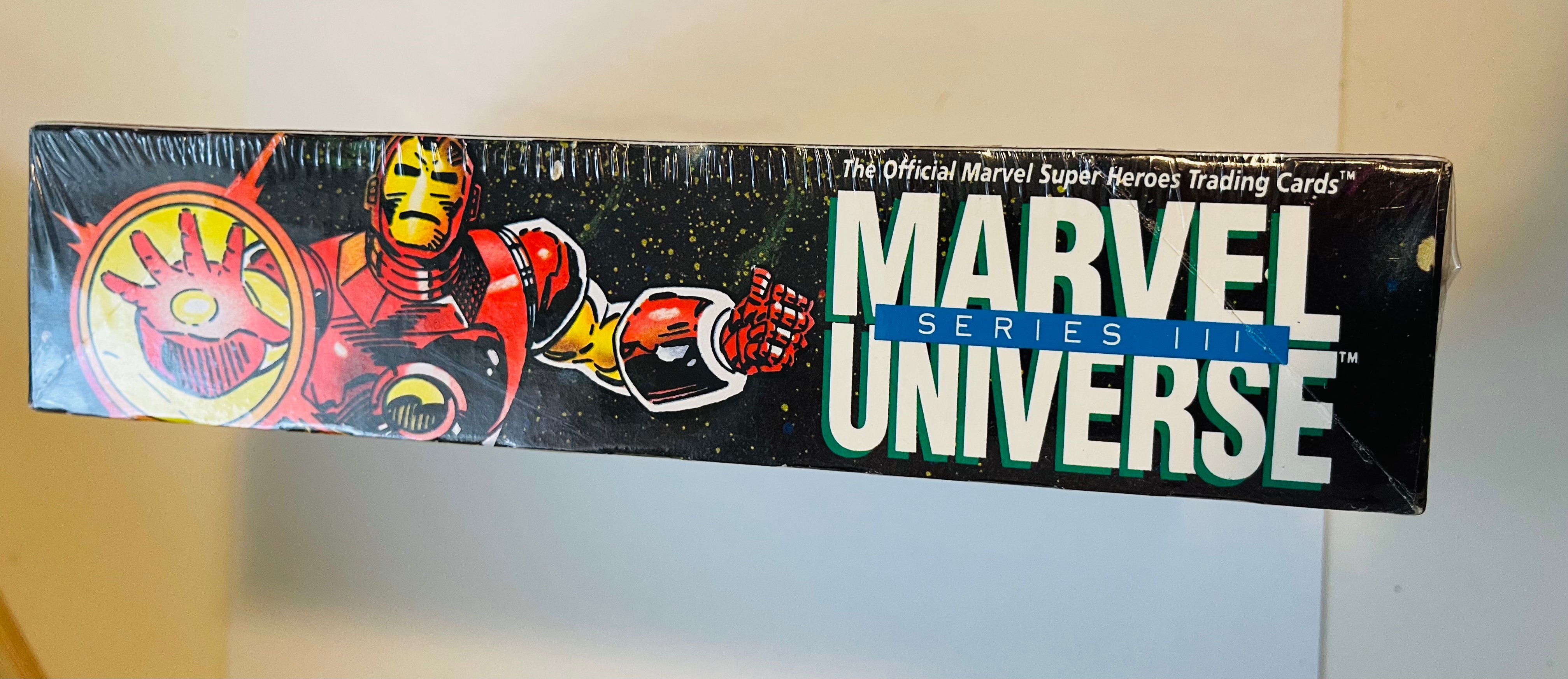 Marvel Universe series 3 cards factory sealed box 1992