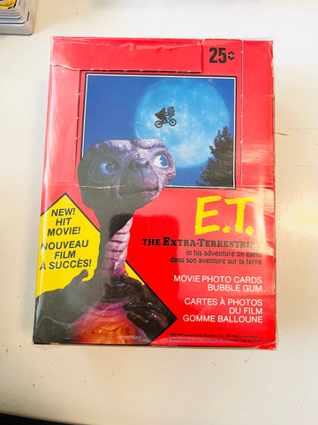 ET movie cards rarer Opc Canadian version 36 packs box 1982