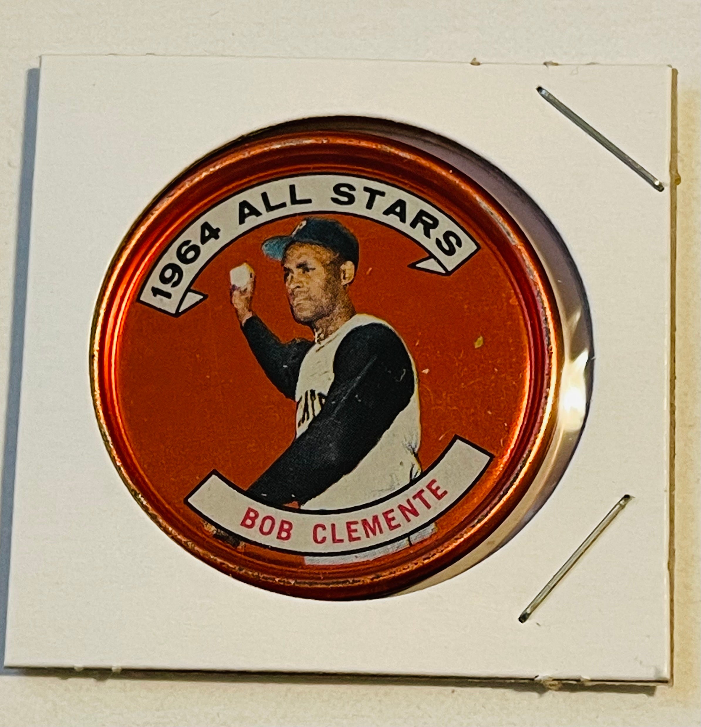 Roberto Clemente Topps metal baseball coin 1964