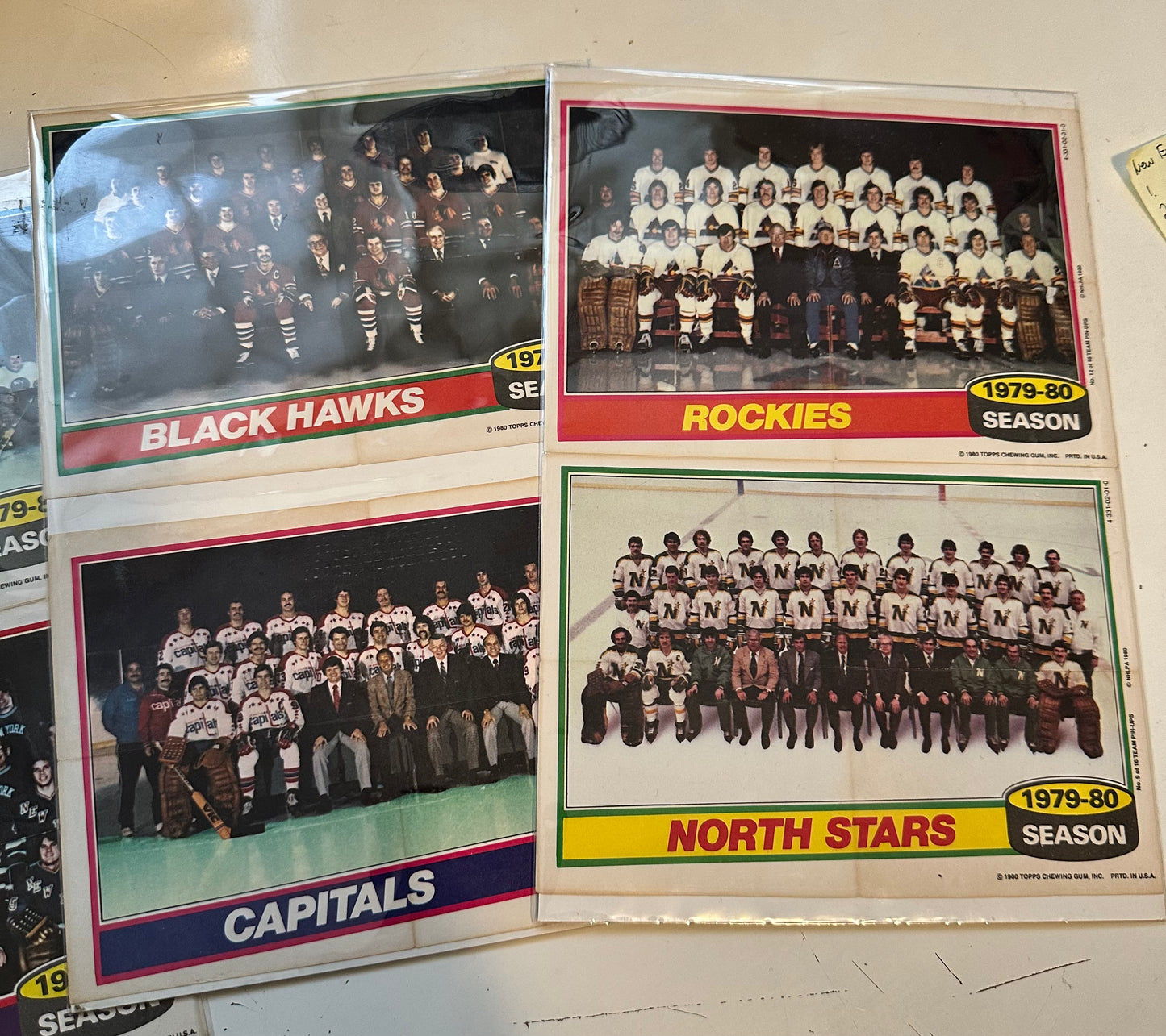 1979-80 Topps hockey NHL 8 hockey team insert posters lot deal