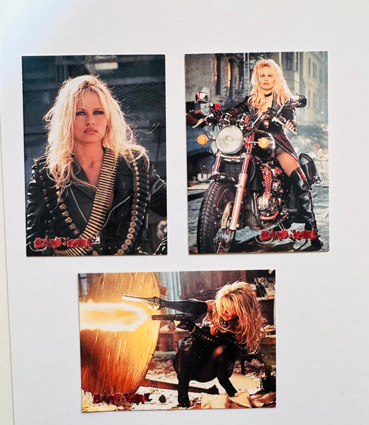 Pamela Anderson Barb-wire rare 3 promo cards set 1996