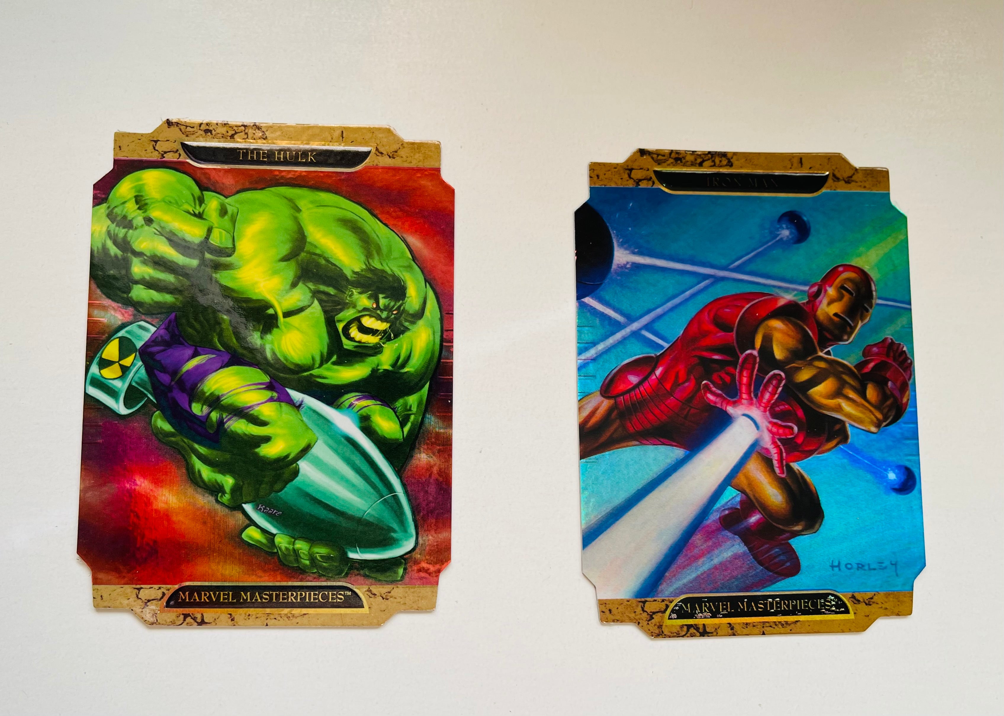Marvel masterpieces two rare Die-cut insert cards 2008