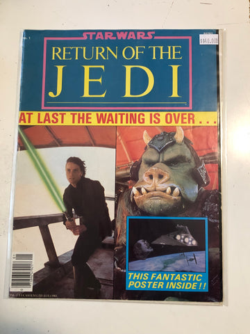 Star Wars Return of the Jedi original folded poster magazine 1983