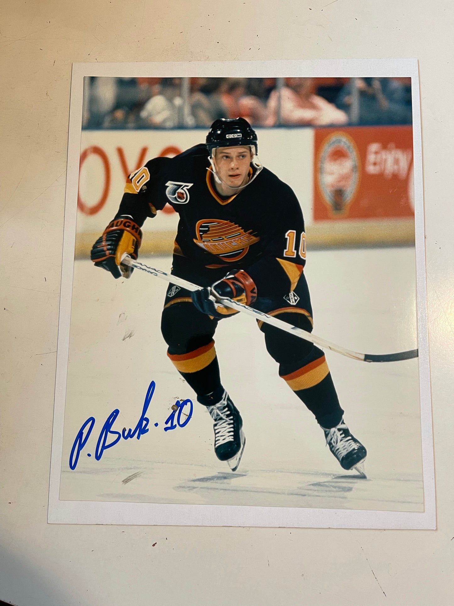 Pavel Bure hockey autograph 8x10 photo with COA