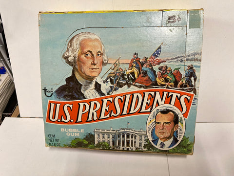 US Presidents Topps rare empty display box 1972