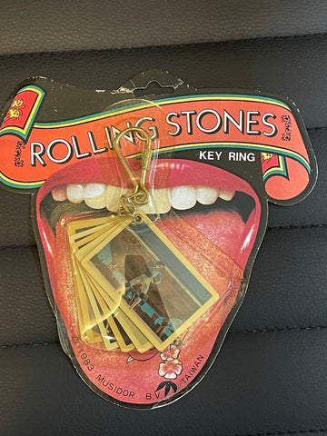 Rolling Stones Rock band rare photo keychain in sealed package 1983