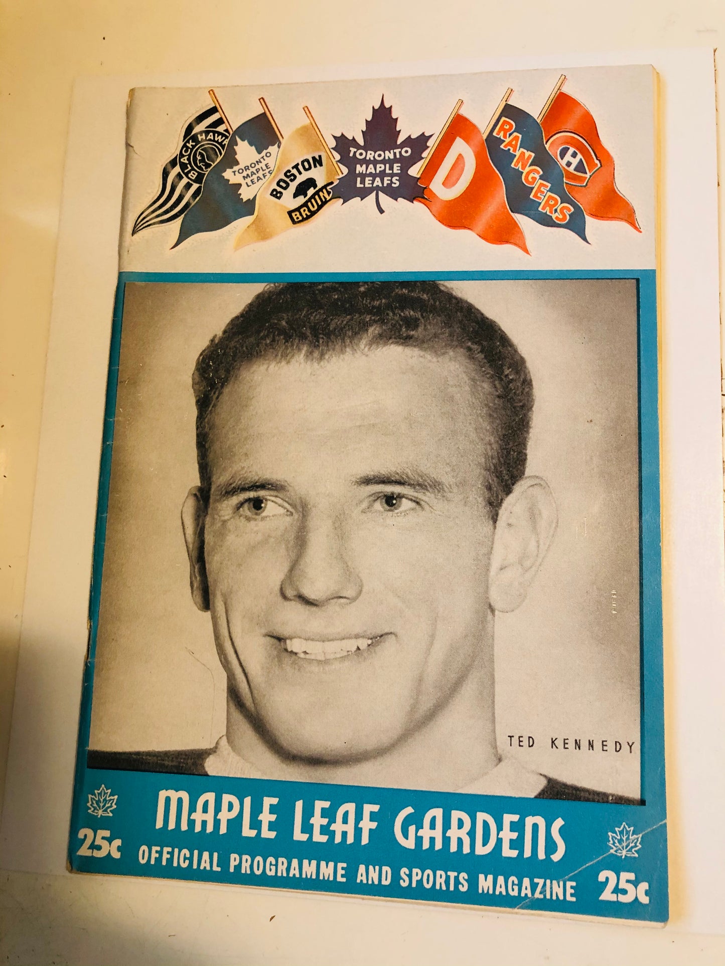 Toronto Maple Leafs hockey game program Dec.4,1954