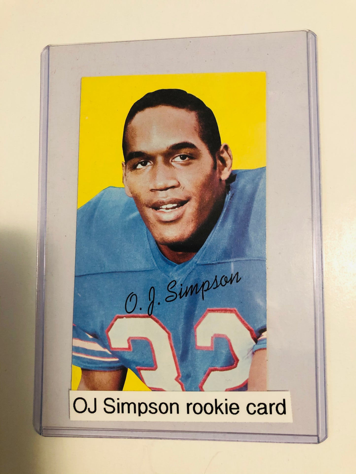 OJ Simpson rare Topps Super rookie football card 1970