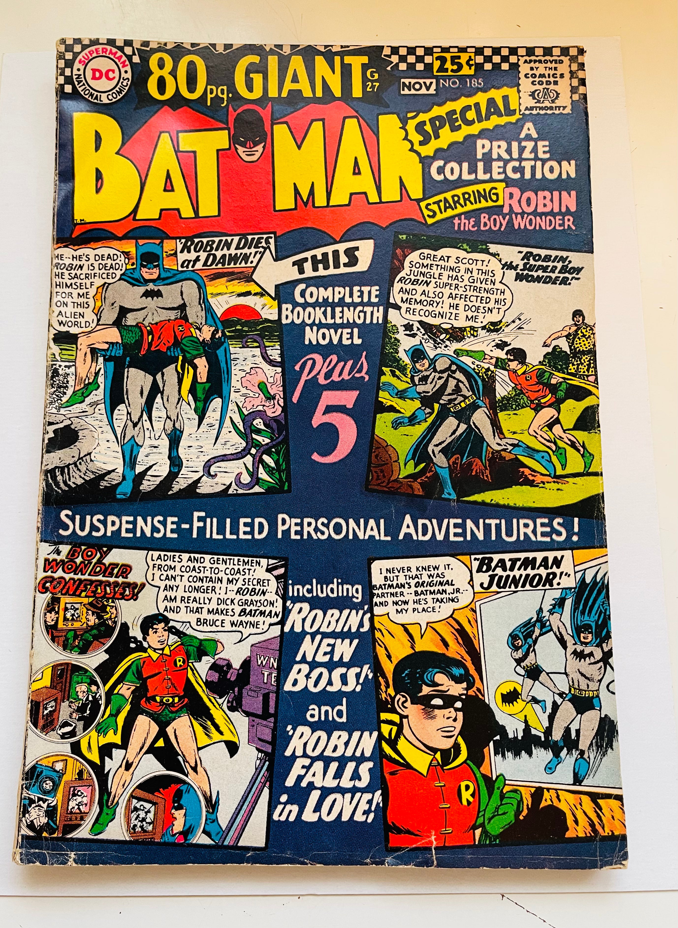 Batman #185 giant size vg comic 1966