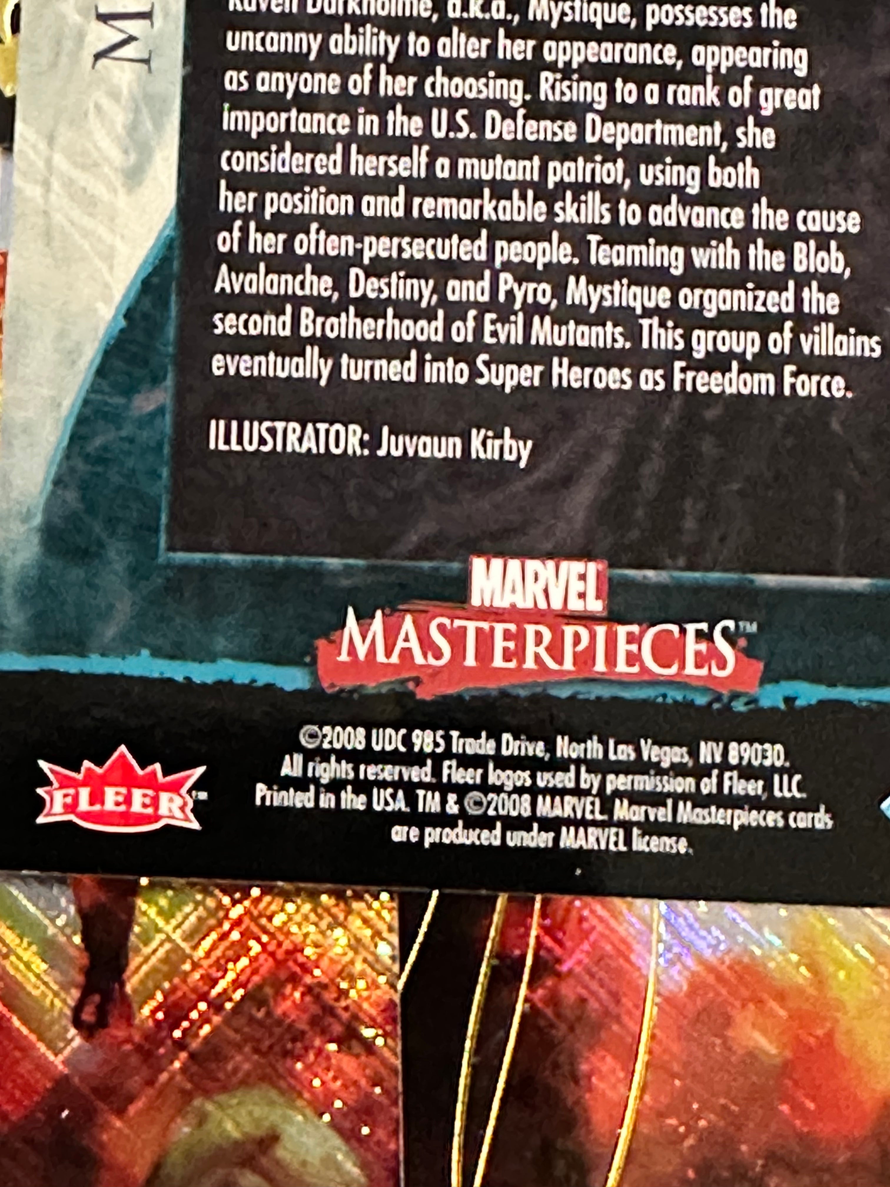 Marvel Masterpieces 8 foil insert cards lot deal 2008