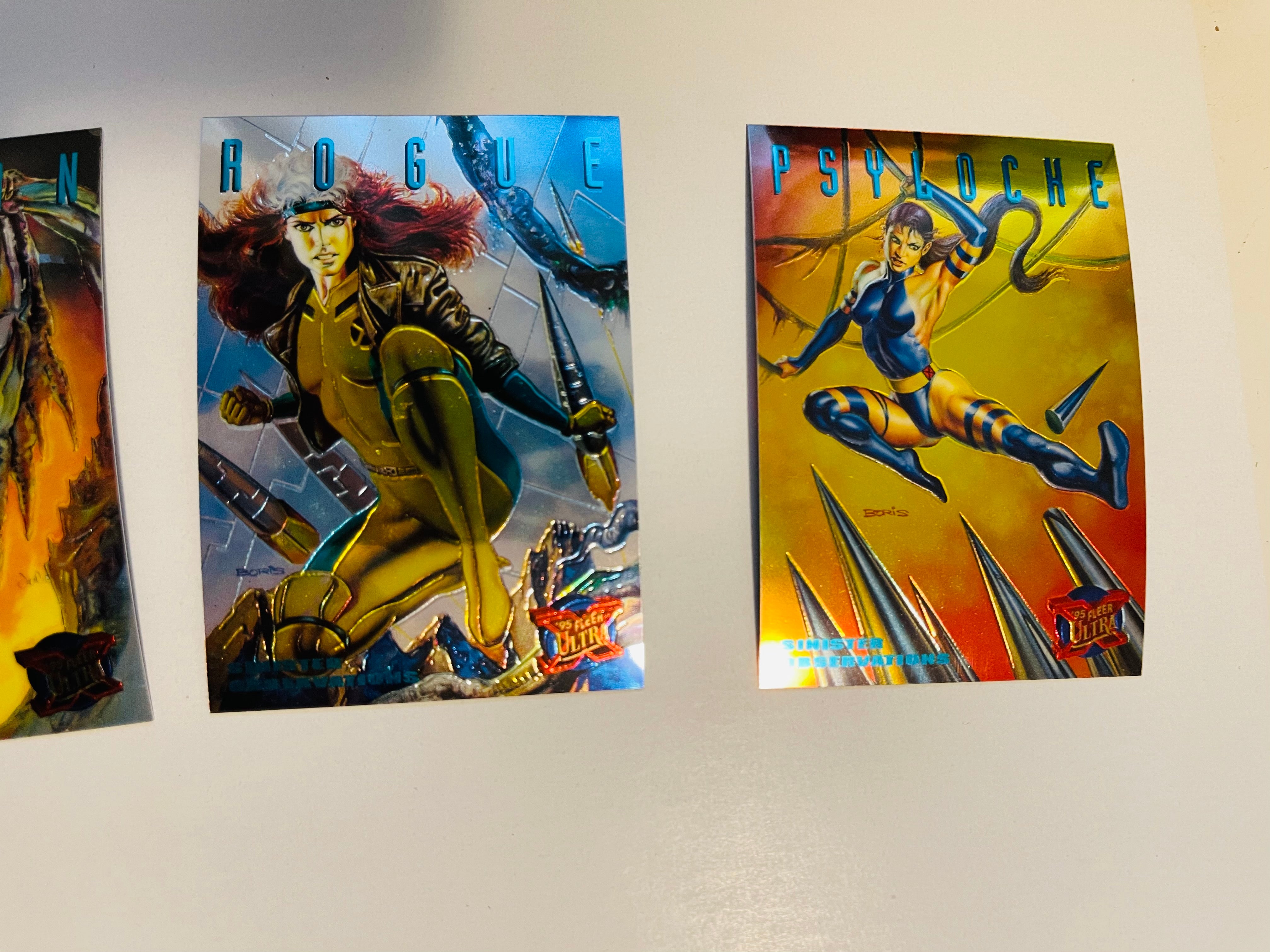 X-Men sinister observations 3 Marvel foil insert cards 1994