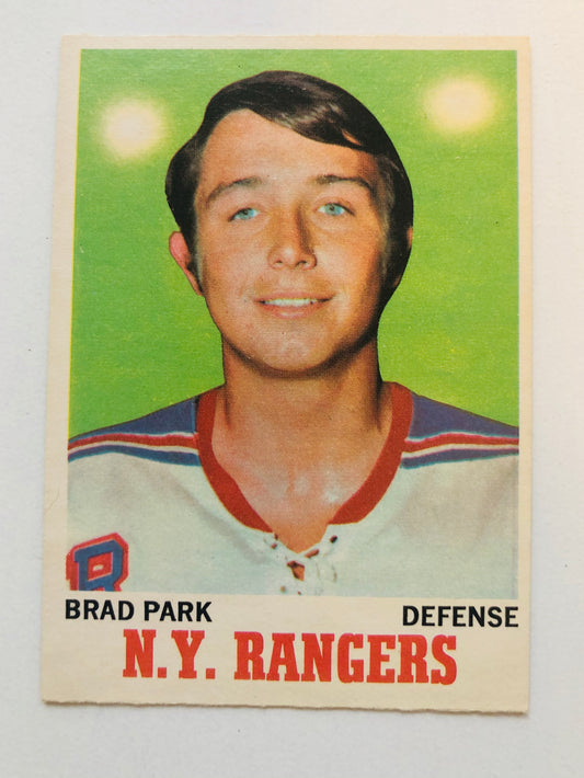 Brad Park opc rookie hockey card 1970