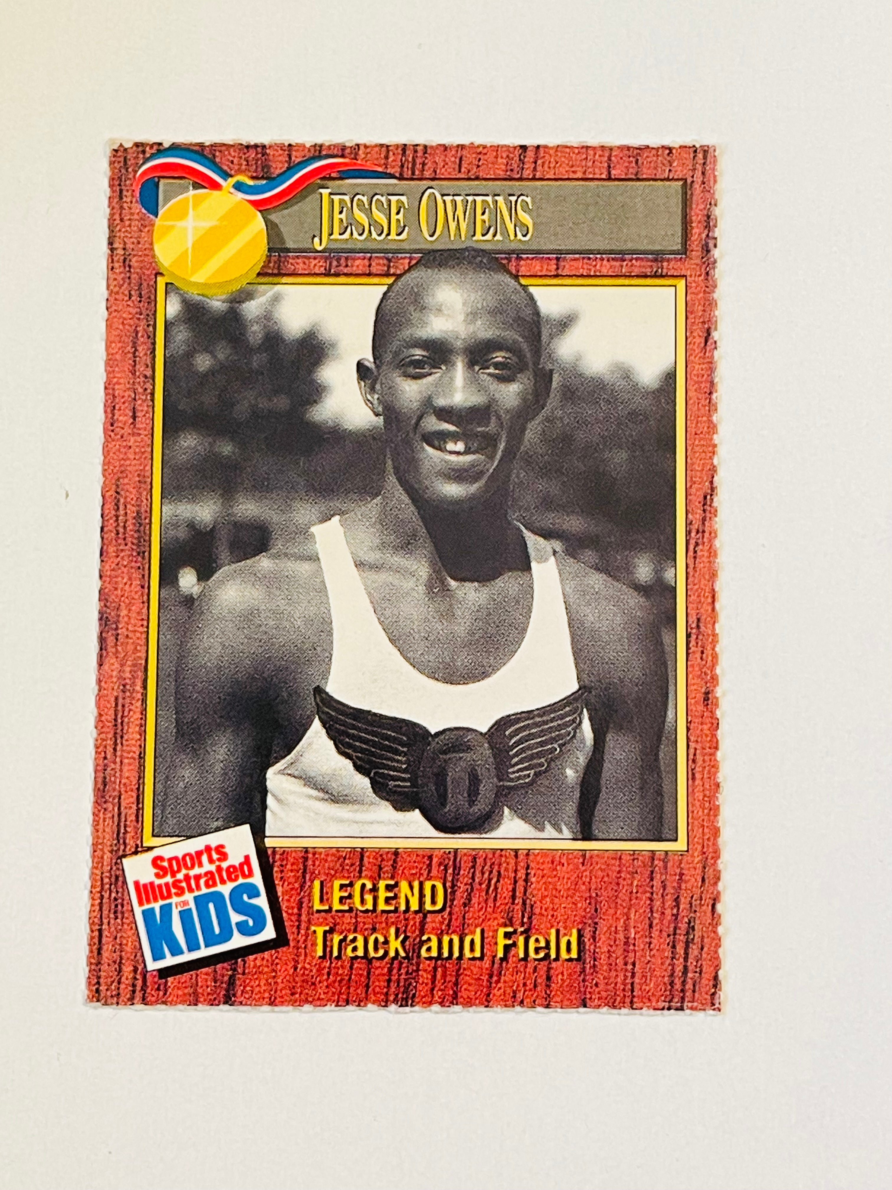 Jesse Owens Olympic star SI card 1990
